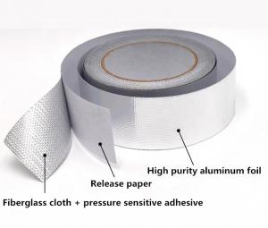 China Laminated Aluminum Foil Glass Cloth Tape Self Adhesive Aluminium Foil Tape on sale