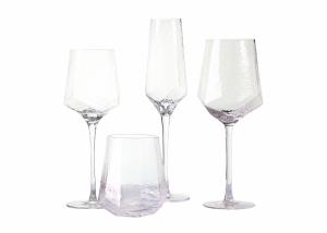 590ml Food Grade Lead Free Crystal Wine Glasses With Customized Logo