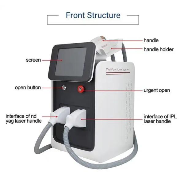 3 In 1 E-Light IPL OPT RF ND YAG Laser Tattoo Removal Machine Painless Hair Removal Machine