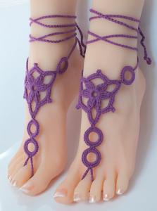 Best Crochet Barefoot, Nude shoes, Foot Jewelry, Beach Wedding, Sexy Anklet , Bellydanc wholesale