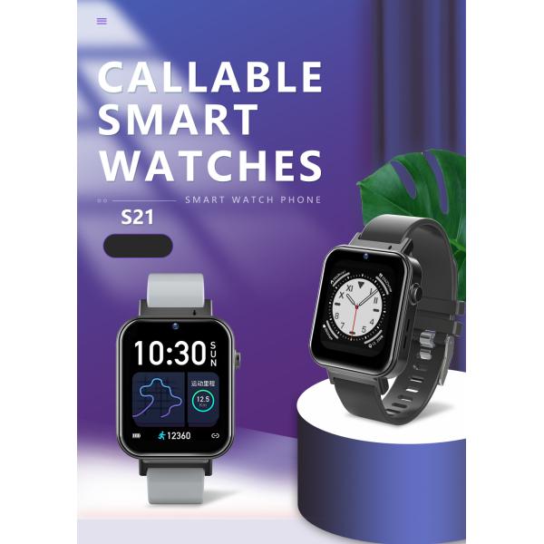 1.75inch 320 * 385 Resolution 1.5 Hour Charging Time Face Recognition Video Chat 4G S21 Smart Watch for Weather Monitoring