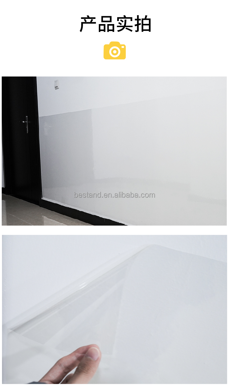 Transparent Electrostatic Protective Film for Wall Drawing Board Easy to Clean 61cm *2m Roll Size