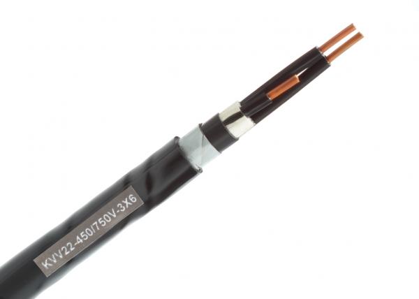 Cheap KVV22 Type Steel Tap Armoured Control Cable , Copper Core Power Control Cable for sale