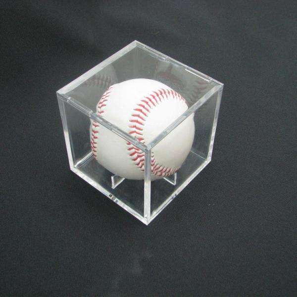 Acrylic Clear Baseball Display Case Single Plexiglass Cube Holder Box for Small Ball