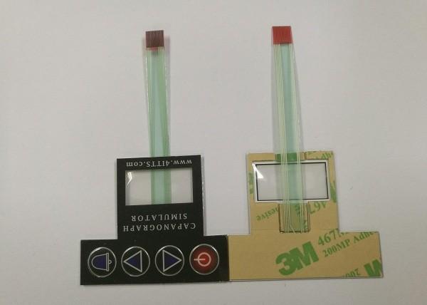 Cheap Custom Auto Text Membrane Touch Switches With Graphic Panel Overlay / Clean Window for sale