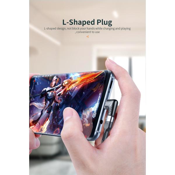 Essager 2022 7-Turn Elbow Magnetic Adaptor L Shaped Design Black White 100W 5A