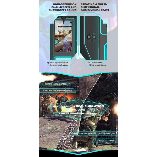 Shooting Machine Virtual Reality Gun Arcade Machine 2 Player Amusement Ride 9d Vr Simulator
