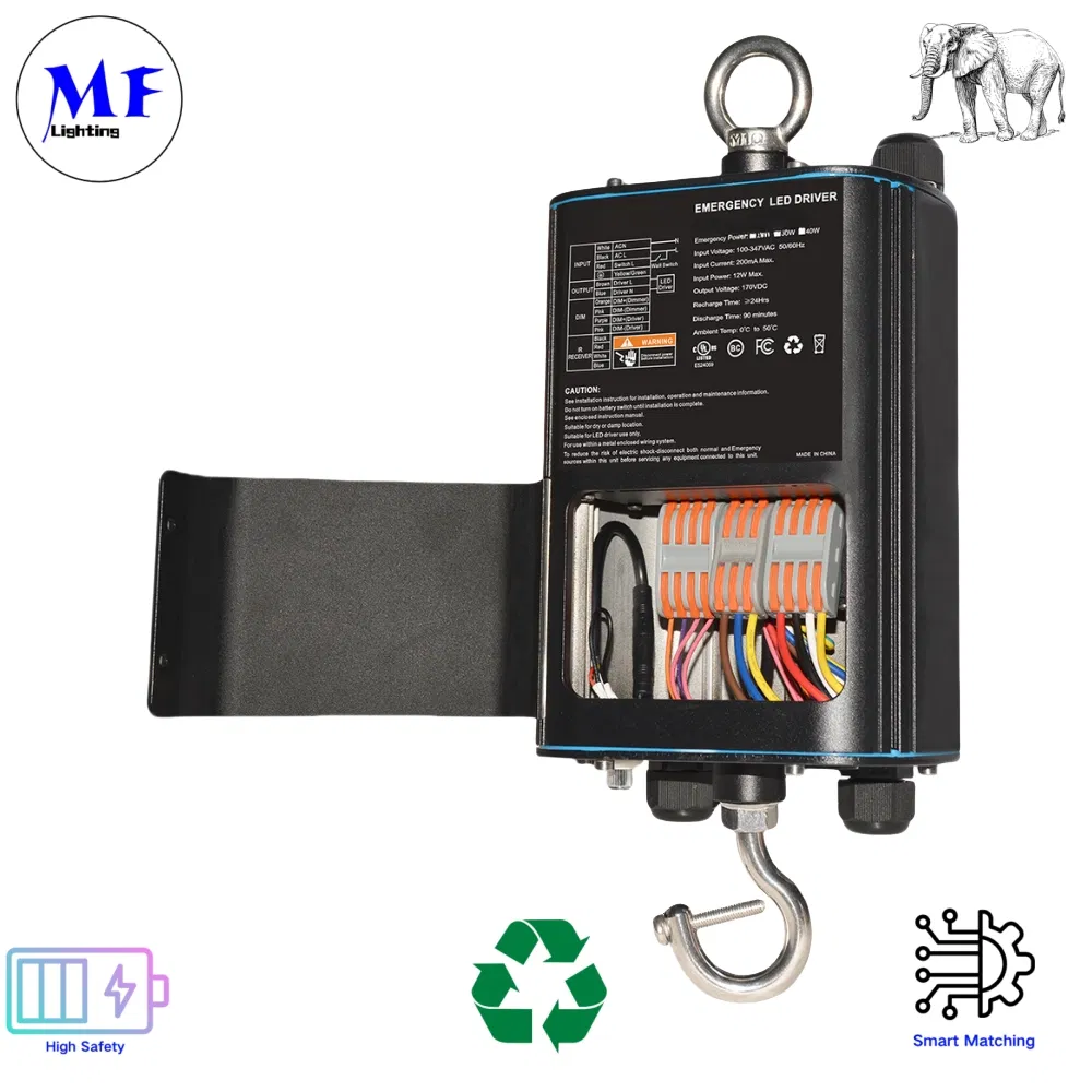 Factory Price 100-277VAC 25W 30W 40W IP66 Backup Ballast LED Emergency Driver for High Bay Light Triproof Light Down Light Ceiling Light Panel Light