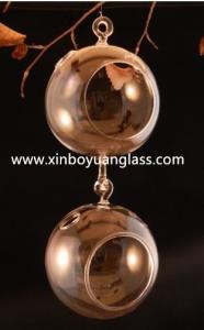 Best Hinterland Double Hook Glass Globe candle Holder wholesale