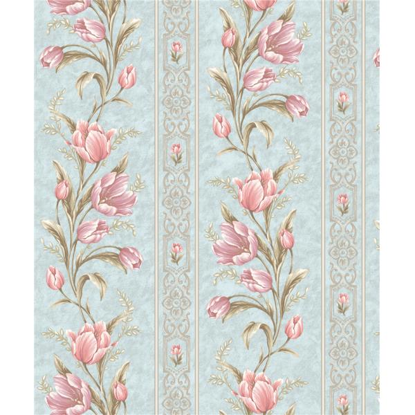 1.06*10m Size Deep Embossed Patterned Wallpaper Stripe Design For Sitting Room