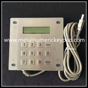Best 12 Key Stainless steel 304 Metal Numeric Keypad With LED Display wholesale