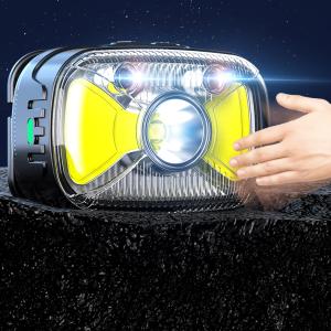 China White Red Light Waterproof 1200LM Bright LED Rechargeable Headlamp Flashlight With Motion Sensor on sale