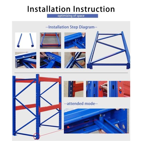 Easy To Install Regular Selective Pallet Racks For Palletized Products Storage