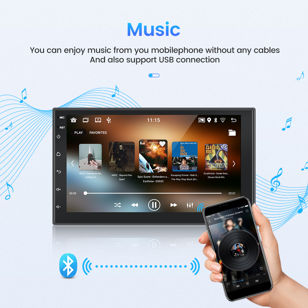 OS Android 10 Car Radio IPS GPS 2 Din Touch Screen for Car MP3 Bluetooth Player FM Radio