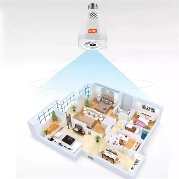 Tuya Smart Indoor Lamp Camera 1080P HD Lamp Holder Home Security Wireless Spotlight Camera