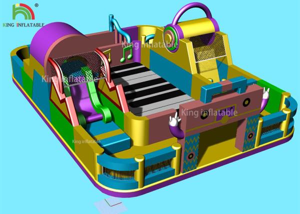 Cheap Music Theme Piano Inflatable Amusement Park Giant Commercial Jumping Castle for sale