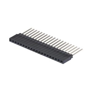 Single Row 180 Degree 40P Female Header Connector 2.54mm Pitch 8.5mm Height Plastic