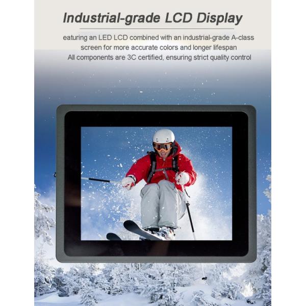 13.3 inch OEM TFT Front-mount capacitive industrial all-in-one computer screen IP65 Open Frame Embedded Touchscreen Monitor Panel Pc