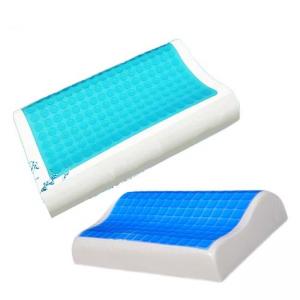 Best Contour Gel Memory Foam Pillow For Airplane / Bedding / Bath Washable Velour Cover wholesale