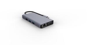 China 4K 9 In 1 Adapter With Ethernet 4K Usb C To Hdmi Hub Micro SD Card Reader on sale