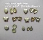 Miniature copper photo locket charms, mini brass photo locket pendant to
