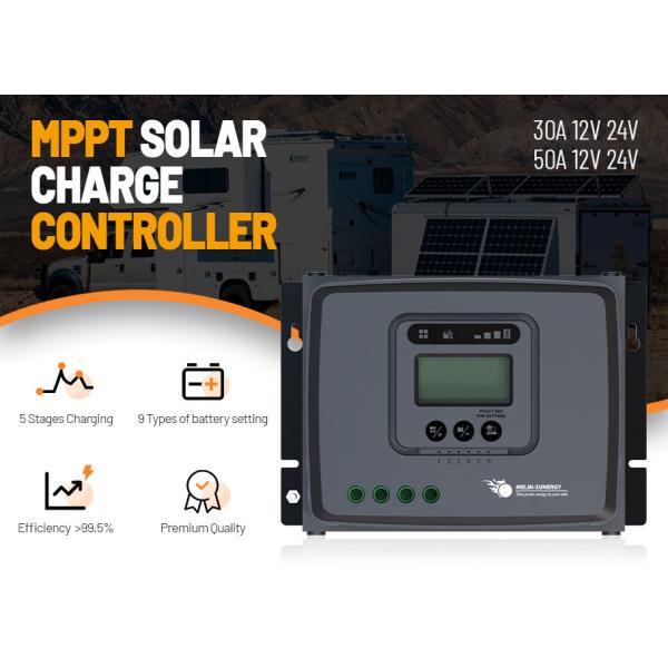 100V MPPT Solar Charge Controller with Multiple Protection and LCD Display for RV Solar Systems