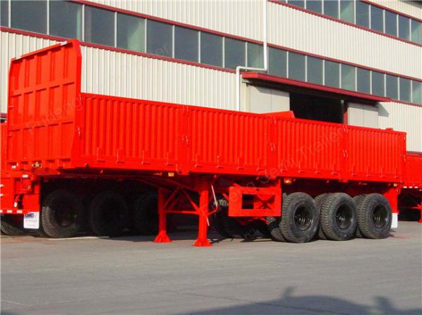 Flatbed type side wall semi trailer and Container truck trailer for sale