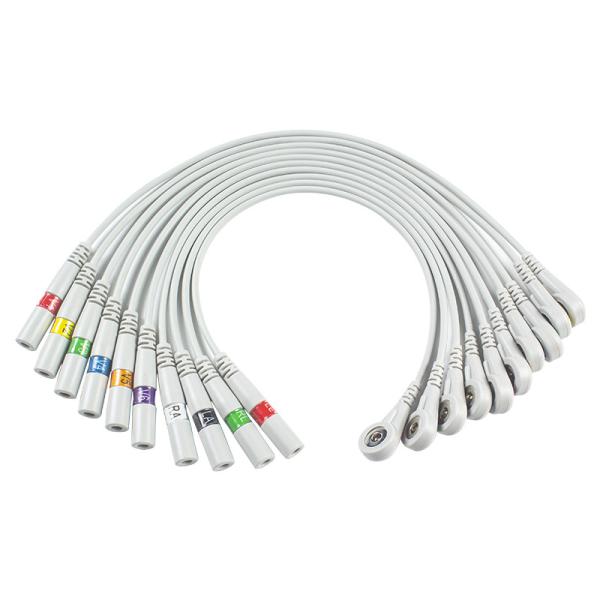 Cheap ECG Parts Banana To Snap ECG Adapter Pigtail Adapters 9281-002-50 4mm ECG Electrode Connector for sale
