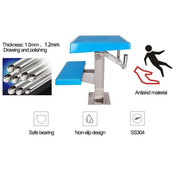 2 Steps Stainless Steel 500mm Swimming Pool Starting Block