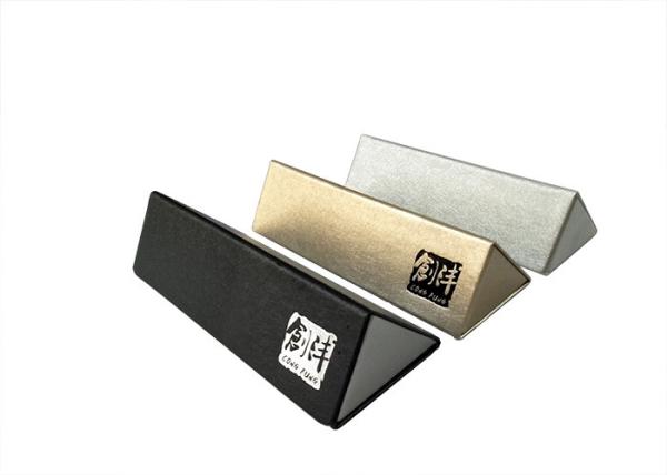 Cheap PVC Leather Foldable Triangular Sunglasses Case Eyewear Case Packaging Box for sale