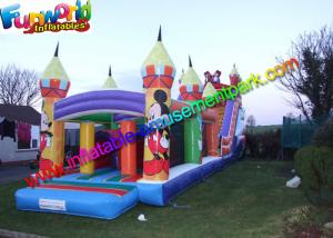 China PVC Tarpaulin Inflatable Mickey Bouncy Slide Obstacle Game For Kids on sale