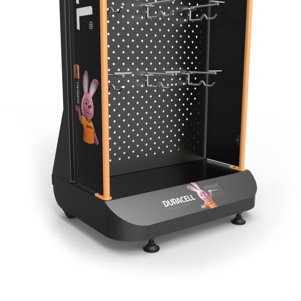 AAA Battery Point Of Sales Displays Counter Display Stand With Hanging Hooks
