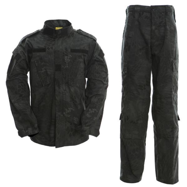 Customizable Polyester/Cotton Men's Camouflage Work Training Suit for Outdoor Hiking