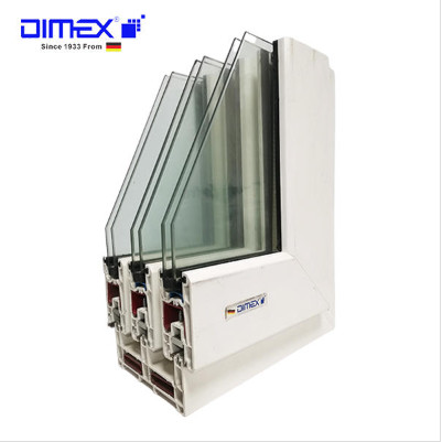 Sliding UPVC Window Door Profiles Dimex Lotus Series L108