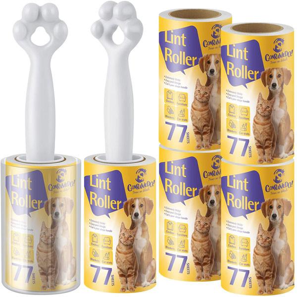 Cheap Plastic Cat Paw Shaped Lint Remover Roller Sticky Roller For Clothes Blankets Car Seats for sale