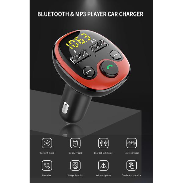 HFP HSP Bluetooth Car Kit Support TF Card 32G Usb Bluetooth Adapter For Car Music