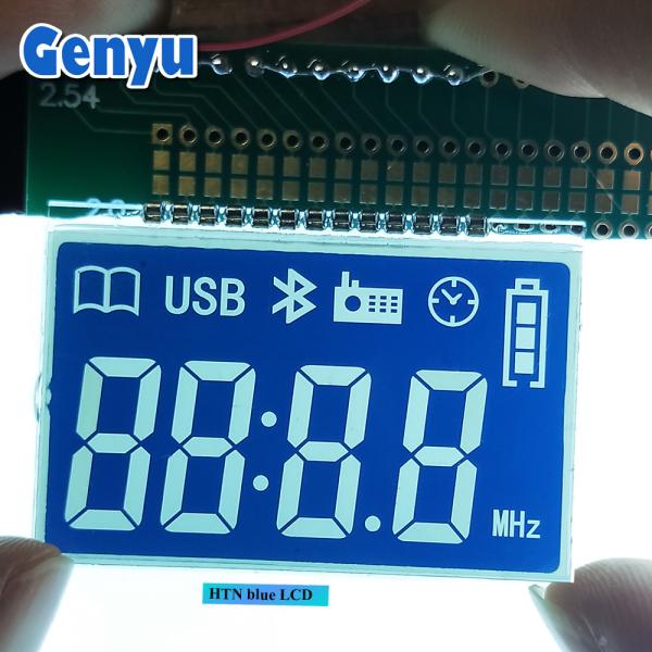 Cheap Customized LCD Display HTN Negative 7 Segment LCD Display For Audio for sale