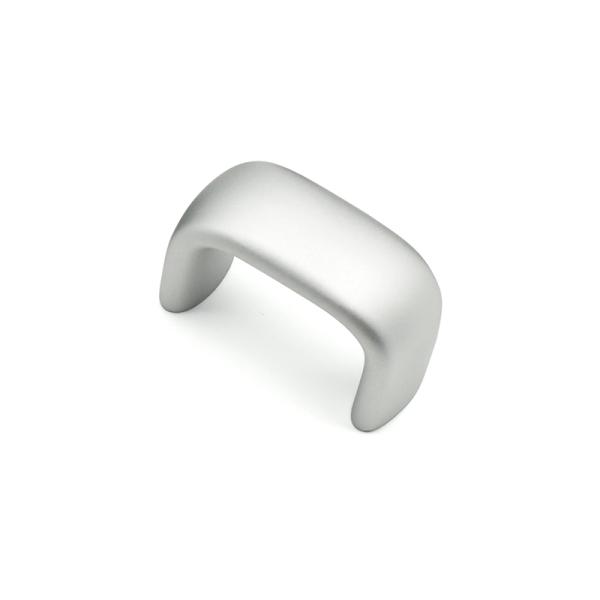 Oval Shaped Black Aluminum Industrial Drawer Pulls White