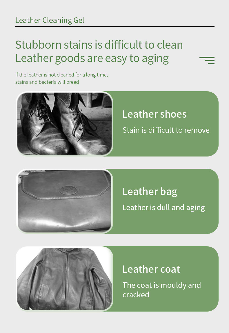 Deep Nourishing PU Leather Care Kit Stain Remover Cleaning Gel 100ml