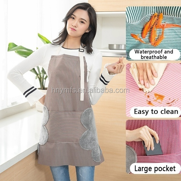manufacture custom adjustable shoulder strap lengths cooking multifunctional aprons kitchen aprons