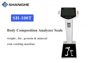 Best Accurate Electronic Height And Weight Machine Measuring Weight Body Fat / Muscle For Adults wholesale