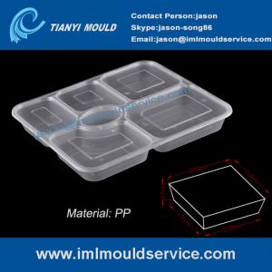 Best disposable easylunchboxes 6-compartment thin wall food containers mould with a clear lid wholesale
