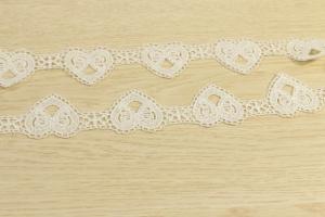 Polyester Guipure Lace Trims With Heart Pattern Multiapplication