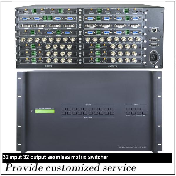 Cheap IR Remote Control RS232 HDMI Switcher With 4K 32x32 Chassis for sale