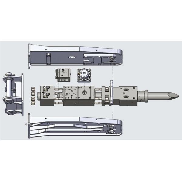 Backhoe Excavator Hydraulic Breaker Side-Mounted Top-Mounted Open Box-Type