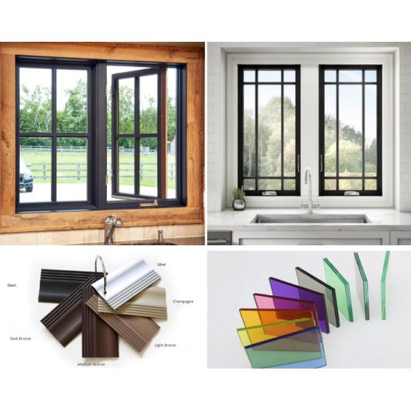 New Design Aluminum Alloy Casement Window with Sound Insulation and Out Swing Egress Feature