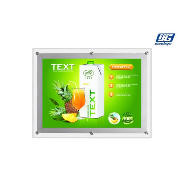 Super Thin Clear Acrylic Advertising Light Box A4 6000 - 6500K Energy Saving