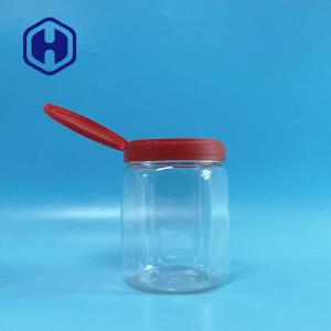 Best Flip Top Hexagonal Clear PET Plastic Jars For Bath Salts 660ml wholesale