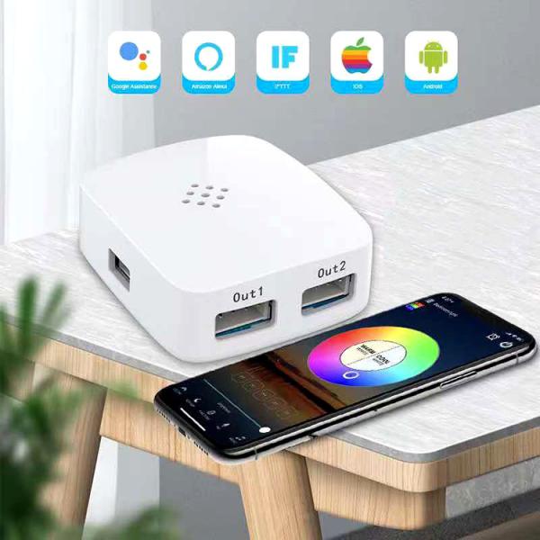 DC12V work with Alexa google assistance App and remote rgb rgbic addressable waterproof programmable wifi smart led light strip