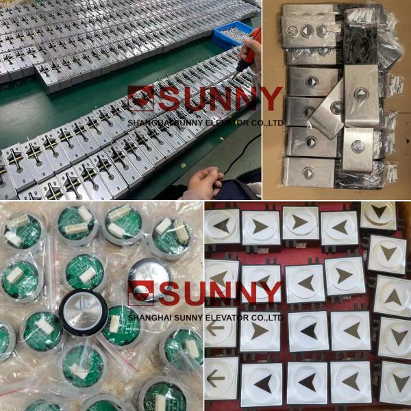 Round Lift Elevators Parts Elevator Switch Push Button With Braille